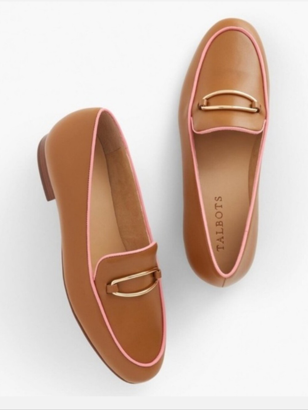 Talbots Cassidy Soft Nappa Leather Buckle Loafers Size 9.5 Modern Professional